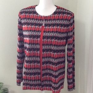 ❤️MING WANG  2 piece knit sweater set red & black.